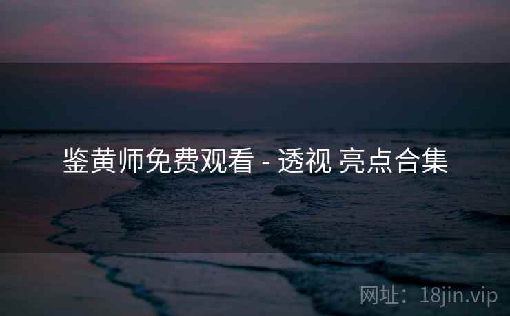 鉴黄师免费观看 - 透视 亮点合集